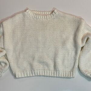 HEAVY but Cozy Cream Knit Sweater